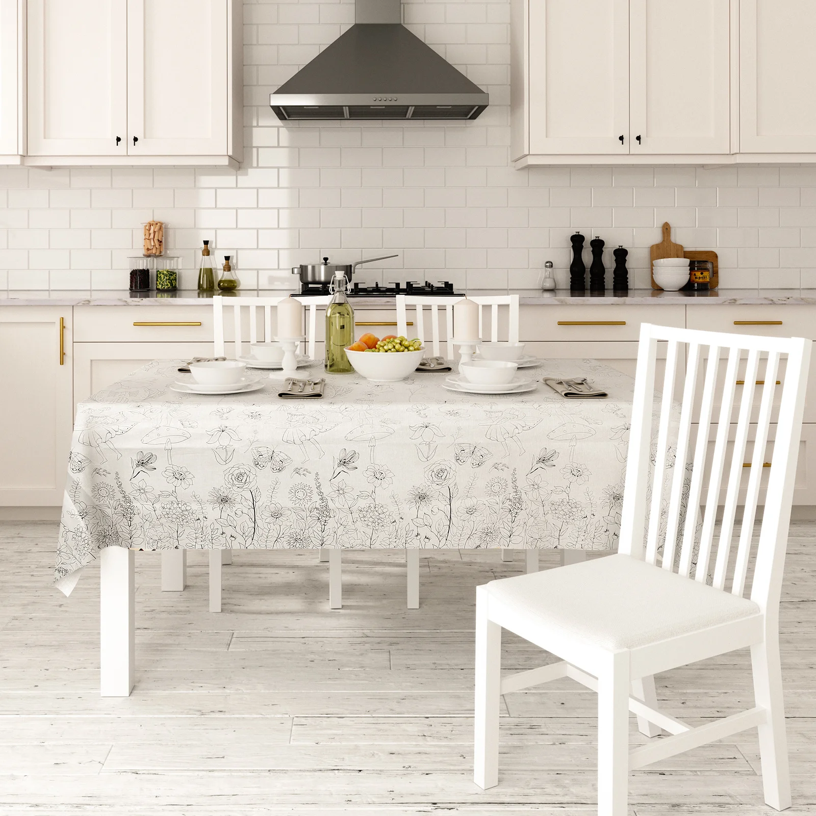 

Flower Fairy Tablecloth Birthday Theme Paper Table Cover For Kids Party Dining Home Decoration