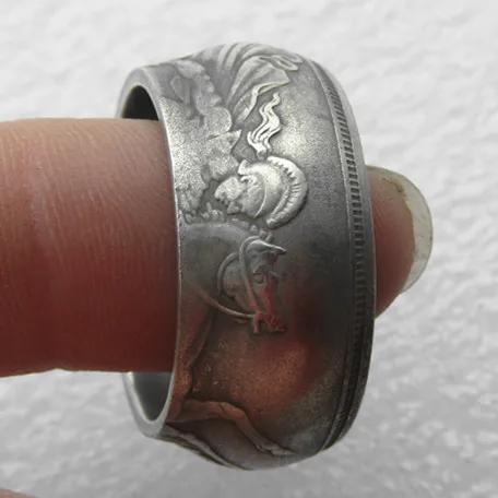 Handmade Ring Coin By 'Date'Great Britain 1893 silver crown Queen Victoria veiled head copper-nickel  Coin Ring In Sizes 8-16