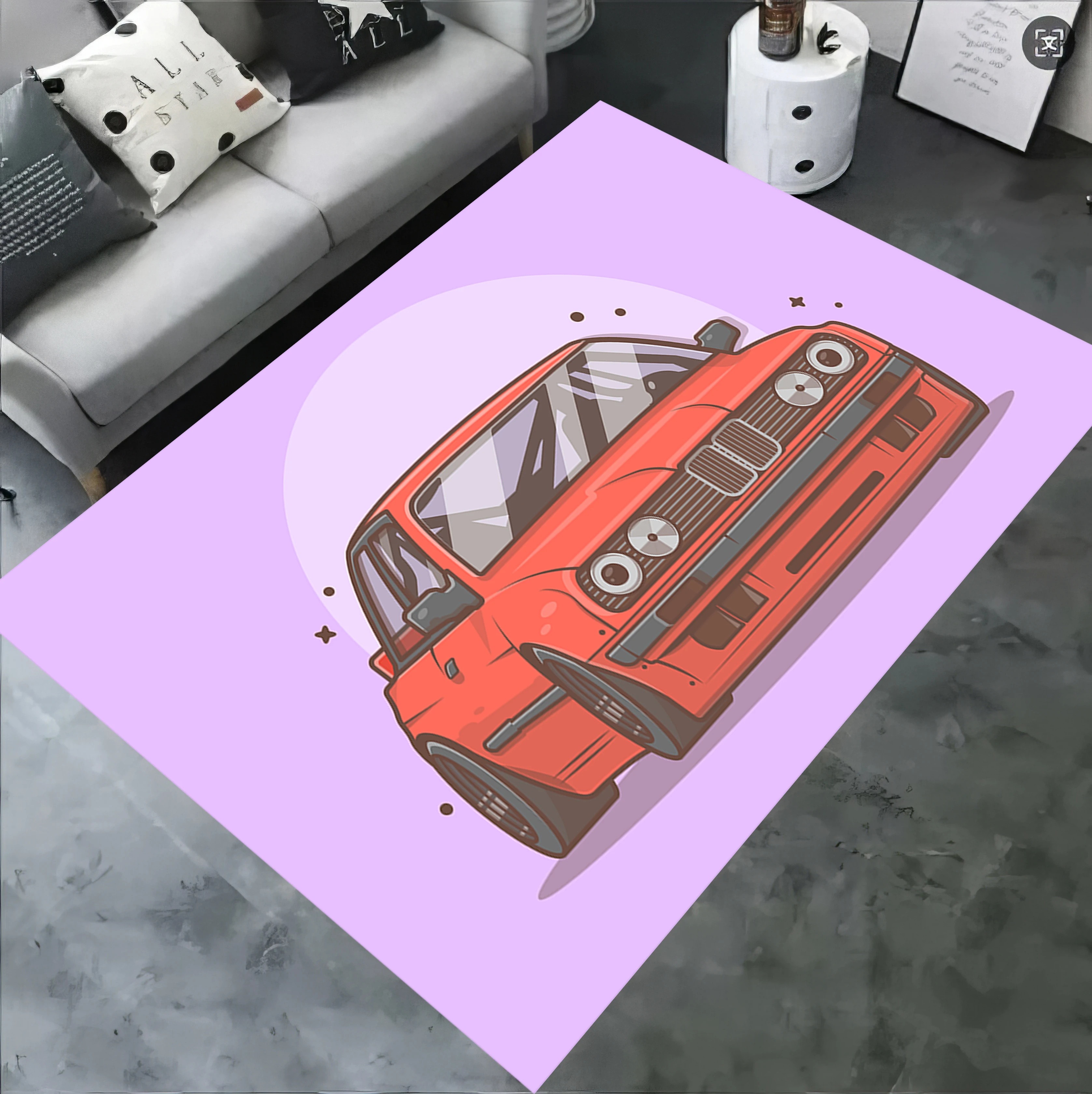 V-VolkswagenNN R-racing anime illustrations resistant to dirt NonSlip Multi Functional Carpet Rug Door Alfombra Room Mat