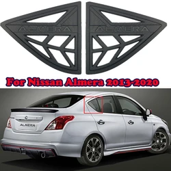 2pcs Auto Quarter Window Shutters Cover For Nissan Almera 2013-2020 ABS Rear Side Louvers Air Vent Trim Accessorie