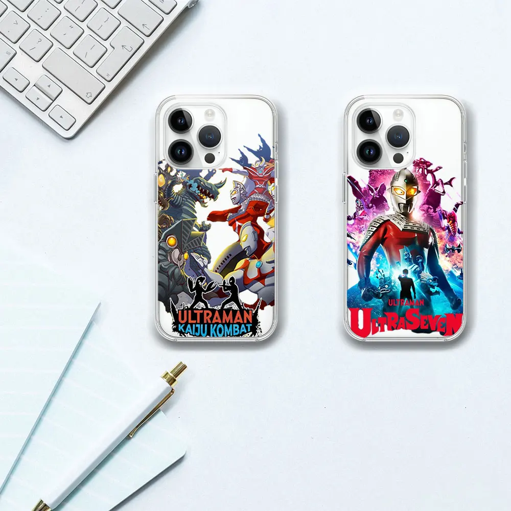 Bilibili U-Ultraman Transparent Phone Case For Samsung S21 S22 S23 S24 PLUS ULTRA  A04 A14 A23 A31 A34 A35 5G Shell