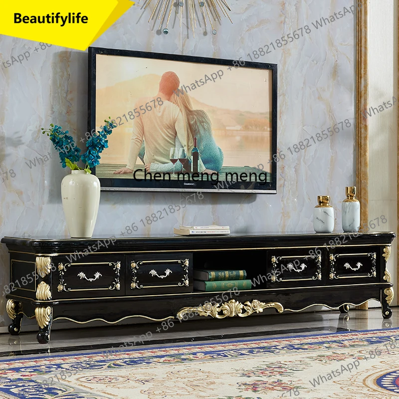 

Тумба под телевизор A16 из массива европейского дерева, современный роскошный медиацентр для гостиной, подставка для телевизора, мебель для дома