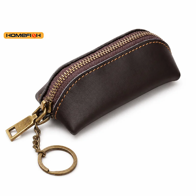 HOMEFISH PU-Münzbörse Vintage-Reißverschluss-Geldbörse Damen-Kreditkartenhalter Schlüsselorganizer Kleine Aufbewahrungstasche – Detail 5