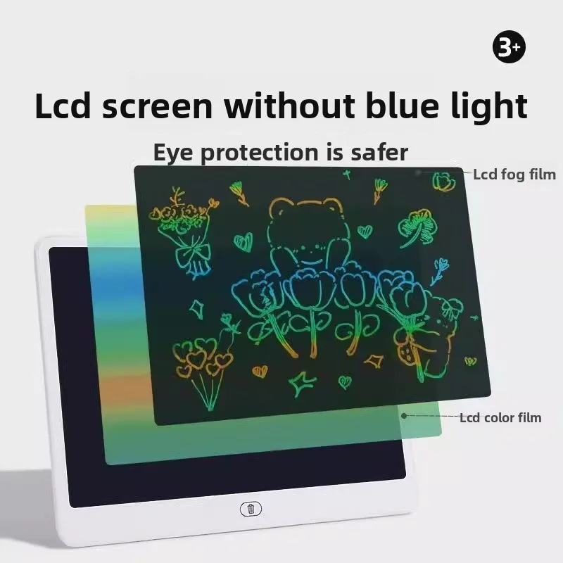 Clássico 11/13/16/20 tamanho grande presente infantil desenho eletrônico lcd placa de escrita apagável