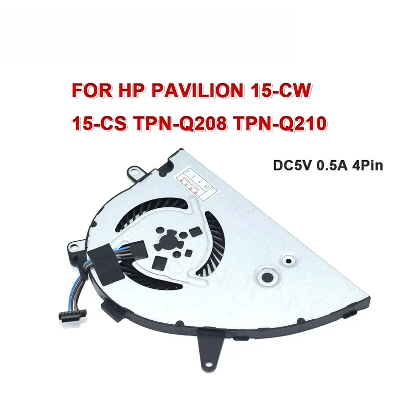 CHJNew L25584-001 DC5V 0.5A 4Pin For HP Pavilion 15-CW 15-CS TPN-Q208 TPN-Q210 Integrated Graphics 20N28 laptop CPU Cooling Fan