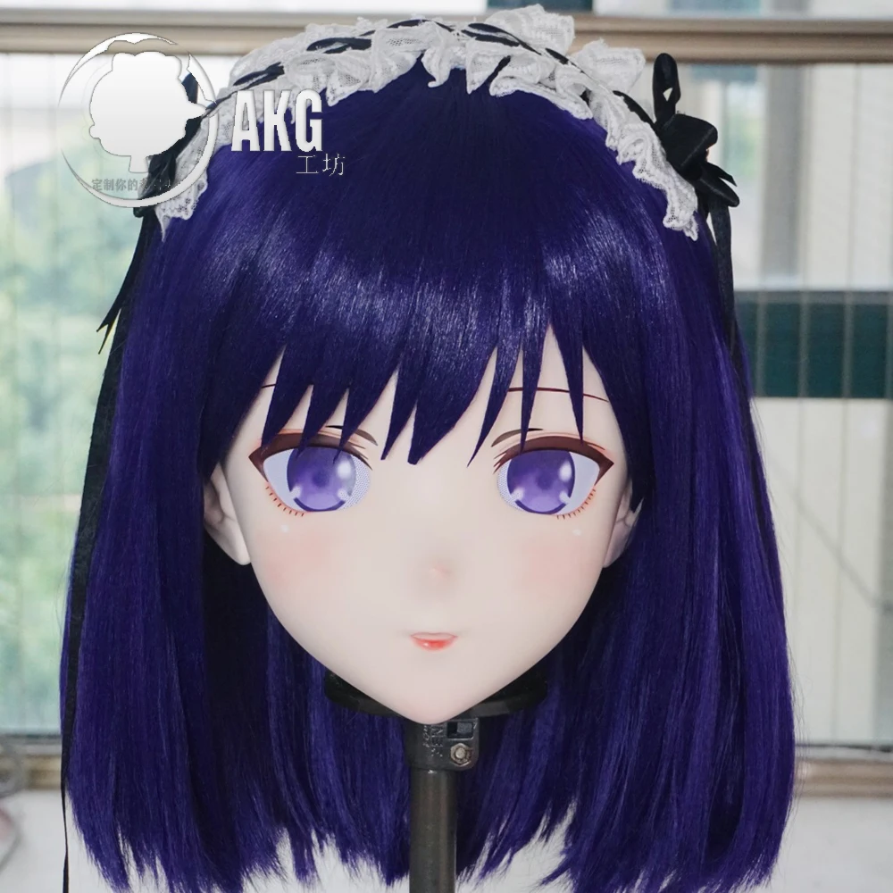 

(AL513) Customize Character Crossdress Female/Girl Resin Half/Full Head With Lock Cosplay Japanese Anime Game Role Kigurumi Mask