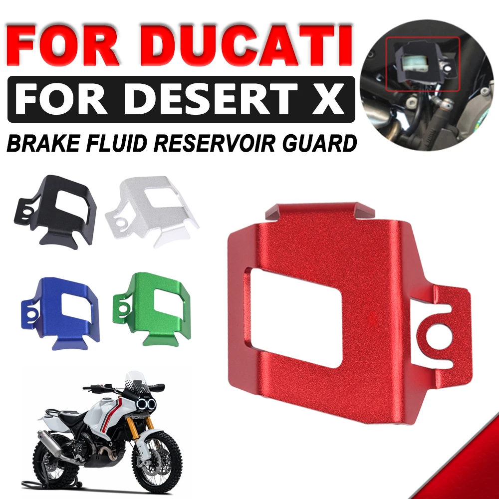 

For Ducati Desert X DesertX 2022 2023 Motorcycle Accessories Aluminum Rear Brake Fluid Reservoir Guard Cover Oil Cap Protector