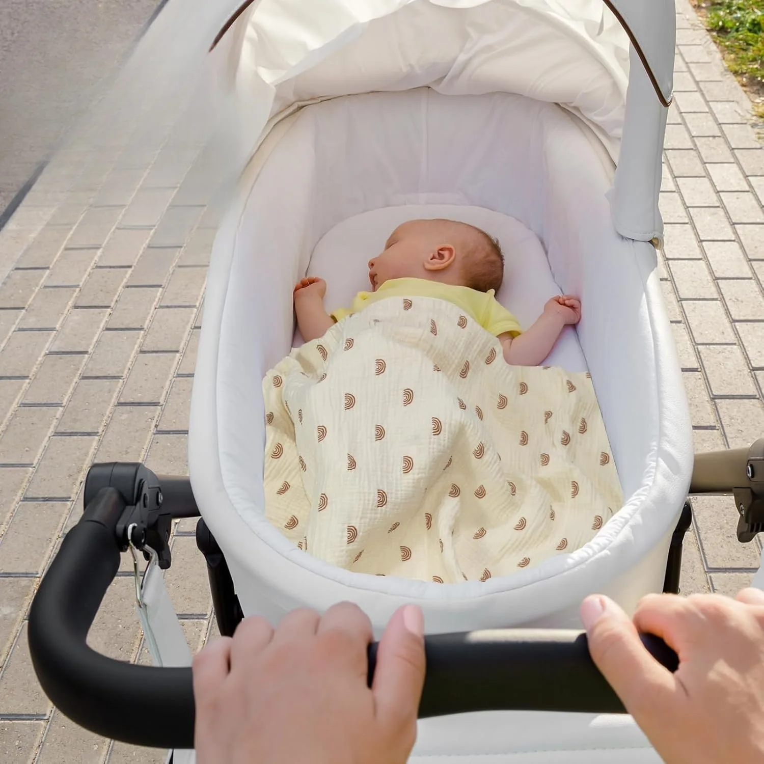 Capa para carrinho de bebê, cobertores de algodão macio para carrinho de bebê, assento de segurança, toalha de enfermagem, guarda-sol, itens de cama para bebê