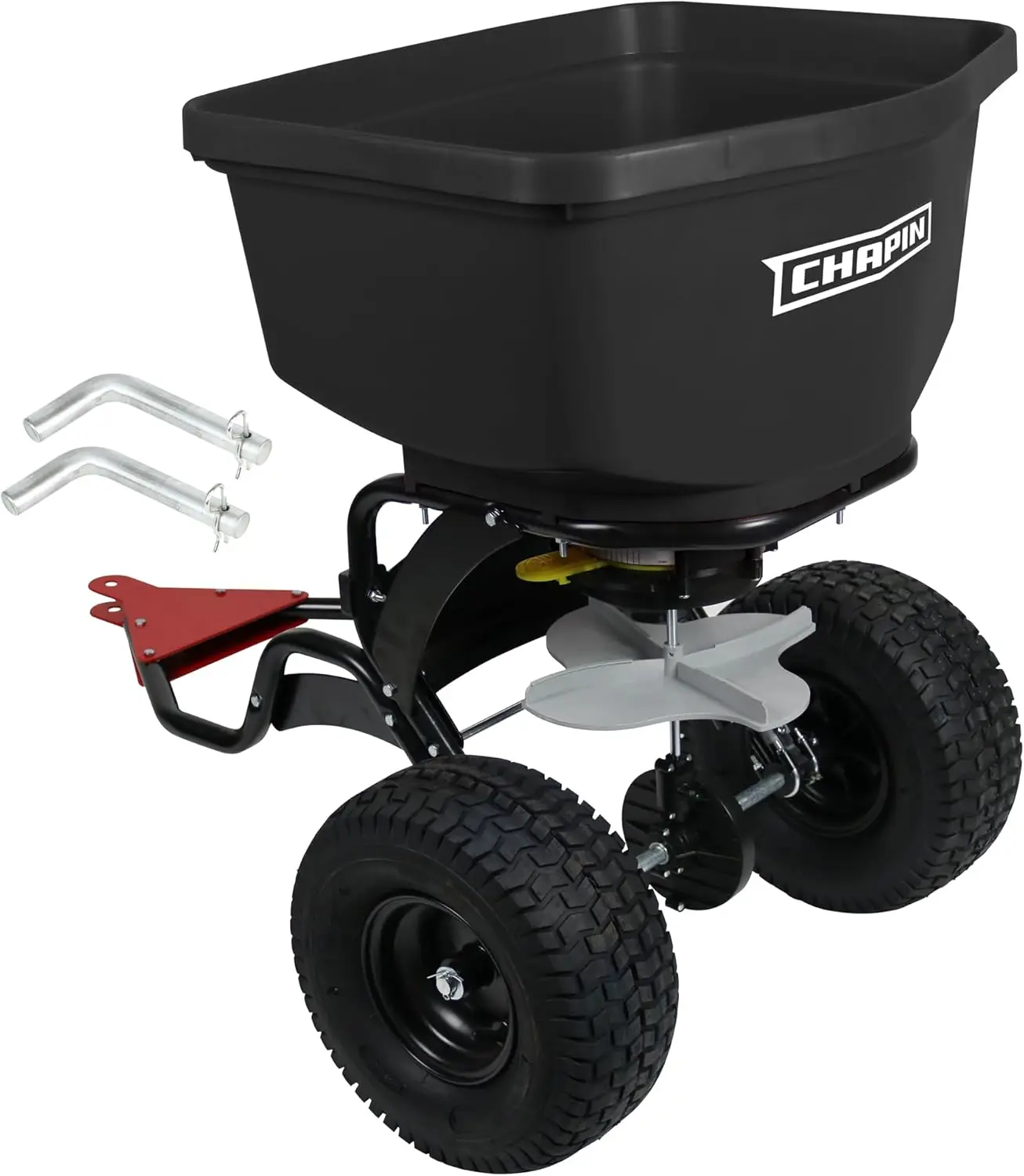 8622B Made in The USA 2.2 Cubic feet Tow and Pull Behind Spreader with Auto-Stop Dual Impeller That Stops When Not Moving