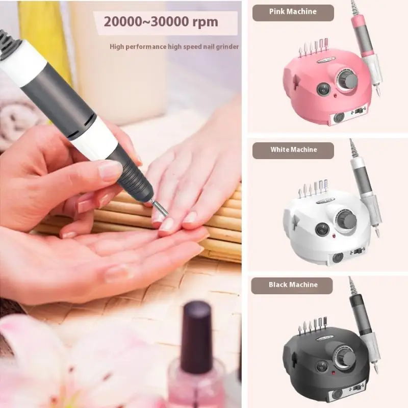 35000RPM Electric Nail Drill Machine Cutter Set Nail Gel Polish Nail Tools Salon Equipment Strong Polishing Tool Nail File Kit
