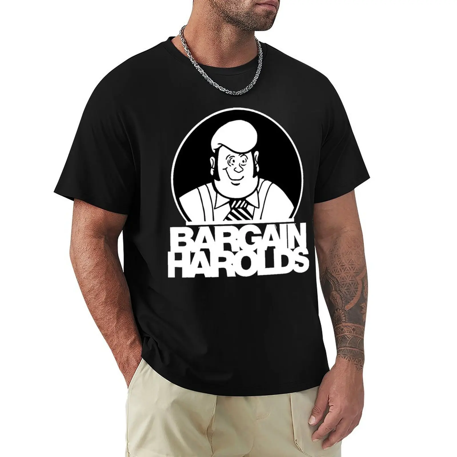 Bargain Harolds T-Shirt Basic Short Sleeve T-Shirt for Men