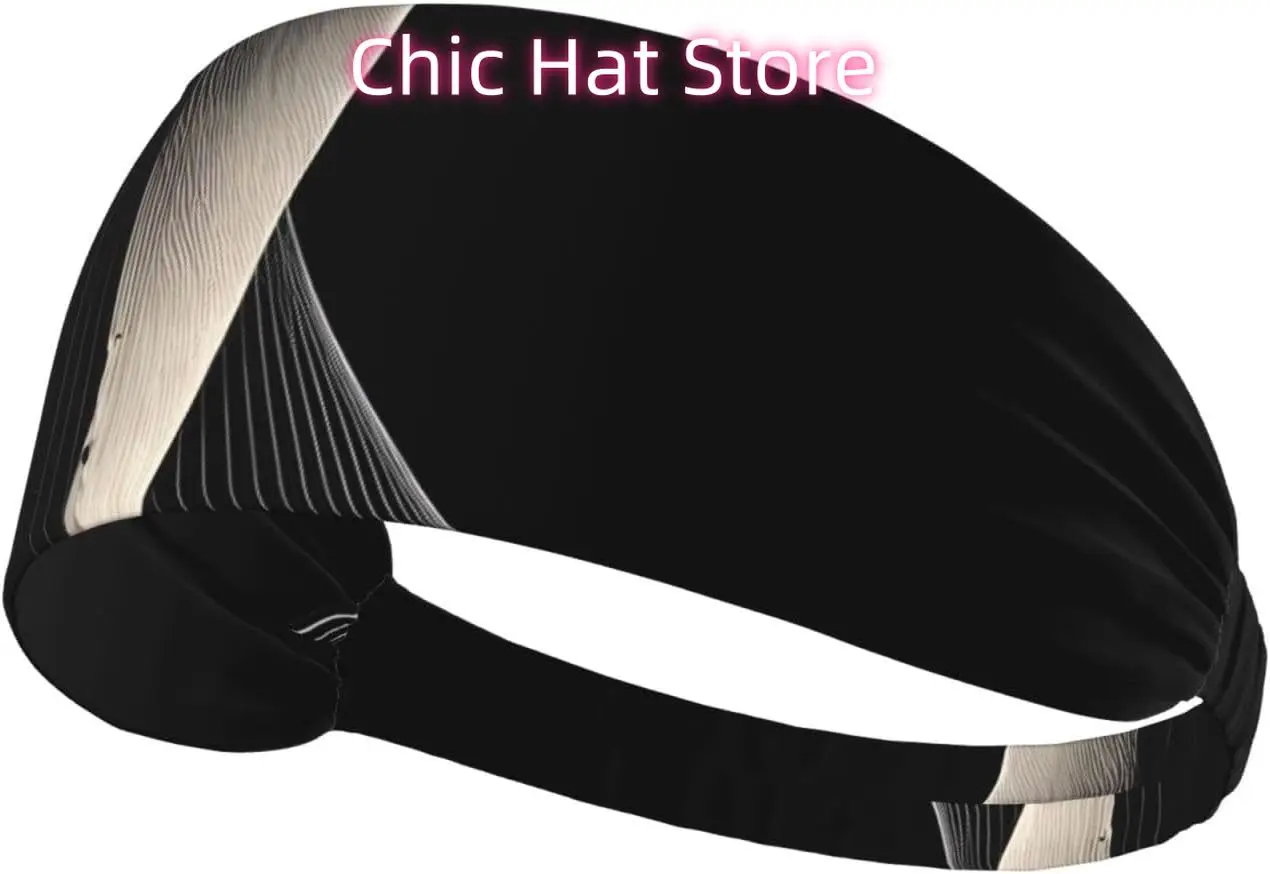 

Эластичная повязка на голову с абстрактными изгибами, повязка на голову для фитнеса, йоги, велоспорта, эластичная повязка на голову для занятий спортом на открытом воздухе, впитывающая пот