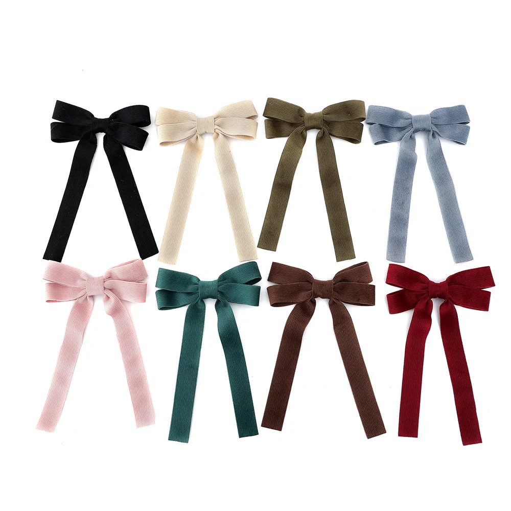 001O Plaid velvet tape Hair Bows Cute Hairpins Girls duckbilled  Hair Clips Barrettes  Clip Kids Headwear Fashion Hair Accessore