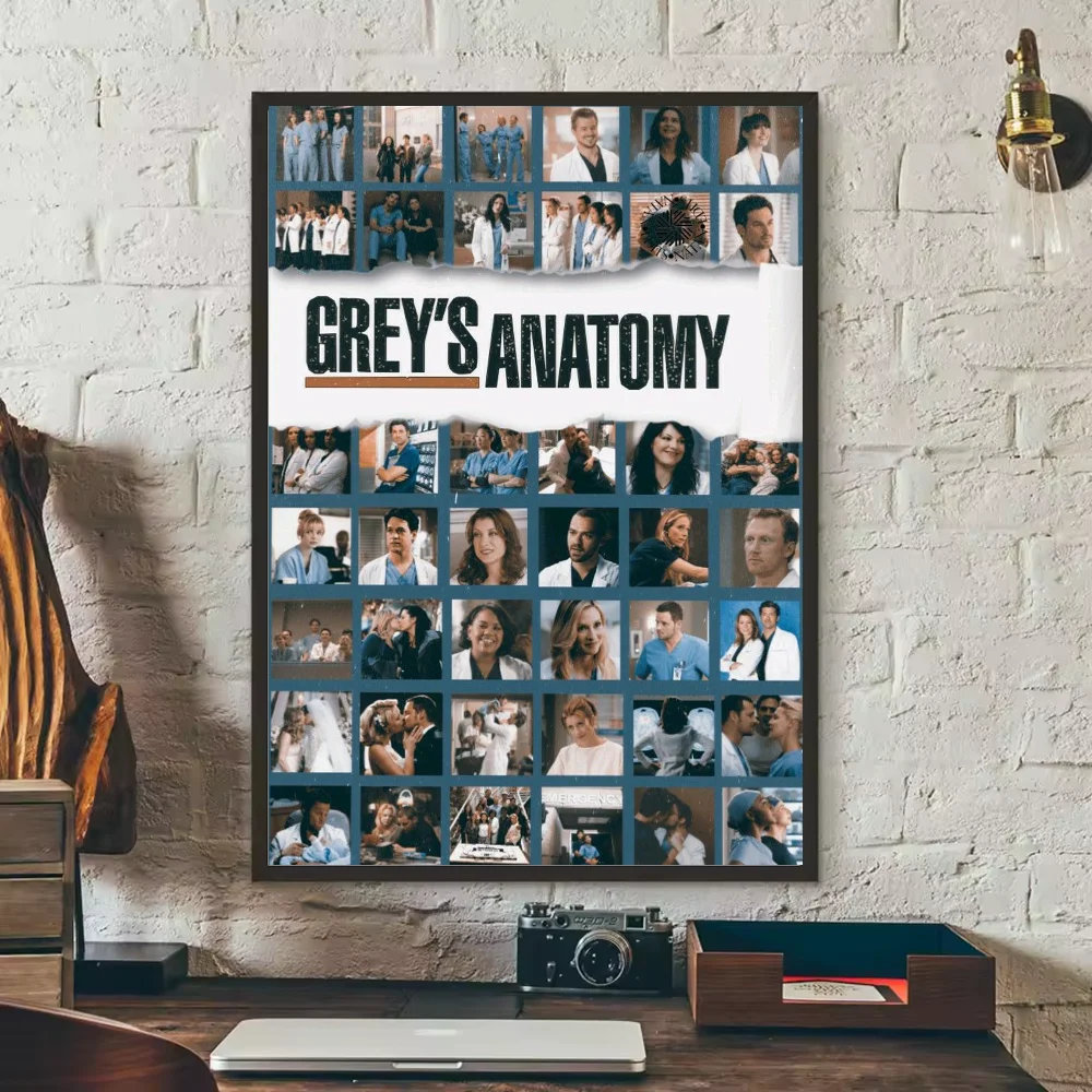 ملصق تلفزيوني من Grays Anatomy عالي الدقة على الحائط اللاصق المقاوم للماء وغرفة المعيشة المنزلية وغرفة النوم والديكور الجمالي