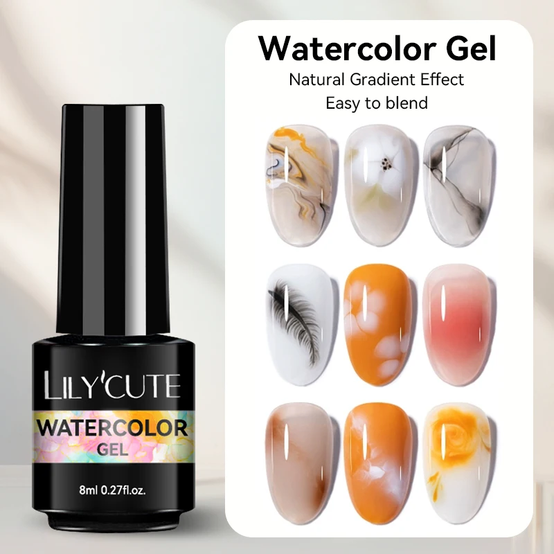 LILYCUTE 8ML Funktion UV Gel Basis Gel Top Coat Nagellack Semi Permanent Soak Off UV LED Nail art Maniküre Nagellack Versorgung