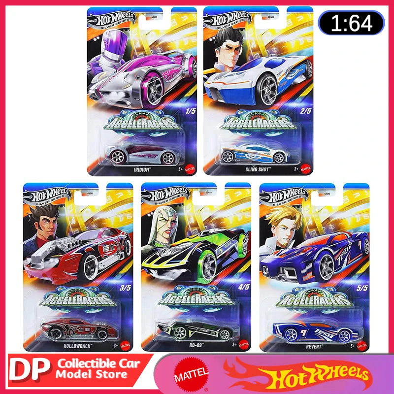 

Совершенно новый комплект Hot Wheels Silver Series «Acceleracers» 20th Anniversary, тематические развлекательные автомобили 1/64, коллекционные литые под давлением автомобили