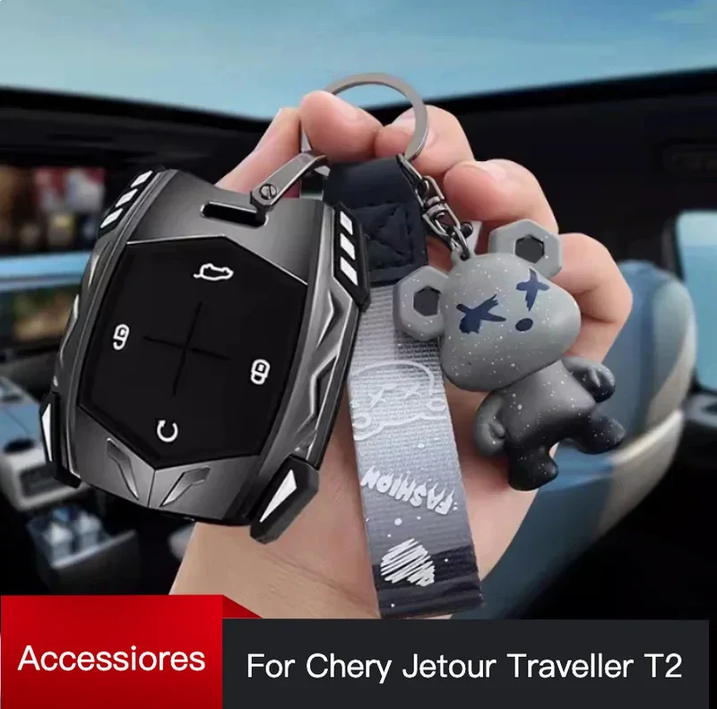 Car Key Cover Fit Modification High-end Car Key Protective Shell Car Modification Parts For cherryJETOUR Traveler T2 2023 2024