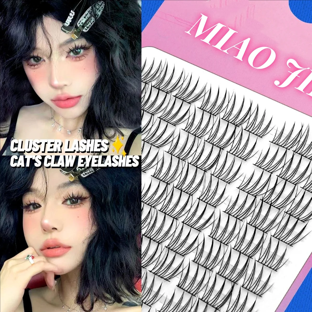 MJ 90duo Girl Group Eye Nature Trilogy Comics رموش صناعية، ناعمة وخفيفة، مجموعة واحدة من الرموش ذاتية الصنع