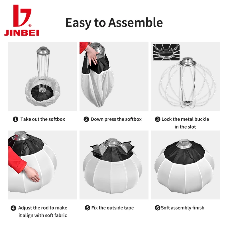 JINBEI 100cm Lantern Softbox Soft Light Modifier Standard Bowens Mount Shaping Hard Light Lighting Modifier for Video Photograpy