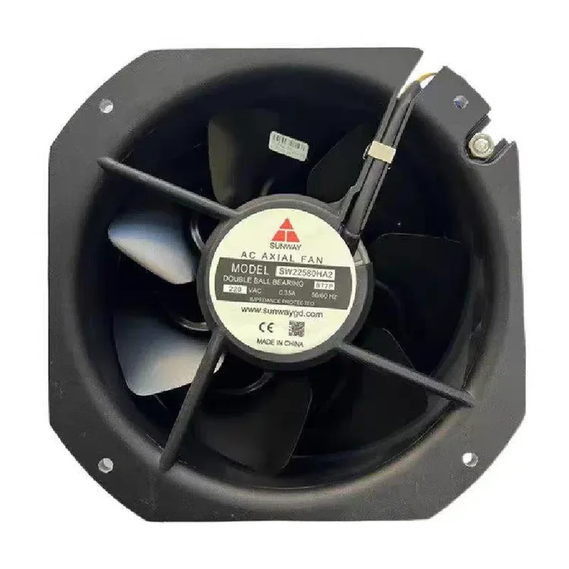 For Factory direct supply 22580 aluminum frame double ball axial flow fan AC220V cabinet distribution box cooling AC fan