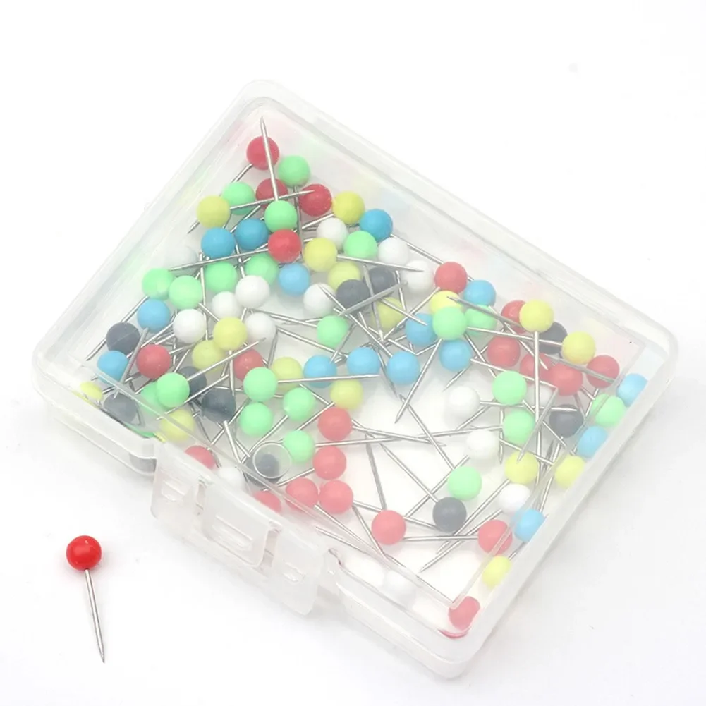 100Pcs Box Push Round Spare Pin Portable Home Office School Notice Board Drawing Photo Map Wall Studs Supplies For Kids Adults