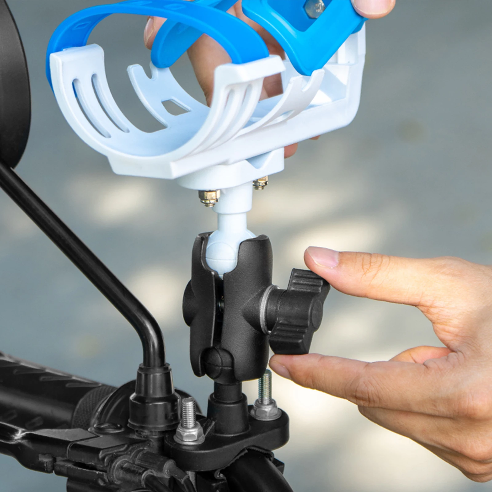 Portabottiglie universale per moto per BMW per Honda Staffa per tazza per bevande Portabottiglie per bicicletta per rack di stoccaggio per esterni