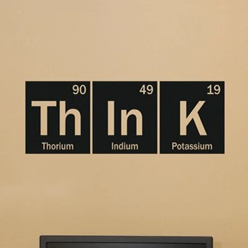 Think Science-Vinyl Art Carving Wall Decal Sticker, Periodic Table Elements, Living Room, Home, School, Office, Window Decor