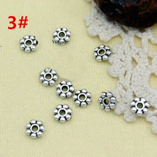 50Pcs Tibetan Silver Spacer Beads Metal Spacer Beads for Jewelry Making, Bracelet Necklace Craft Beads for Jewelry Findings image 5