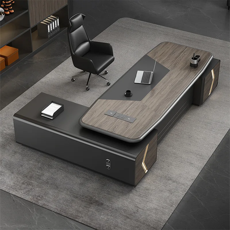 

Ebony Boss Office Desk Light Luxury Nordic Particular Office Desk Report Модная офисная мебель Der Schreibtisch XYOD