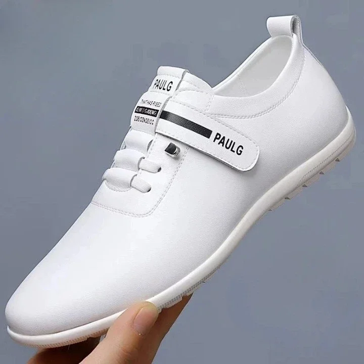 Daily Mens Leisure Golf Sport Shoes Black White Male Comfortable Turf Grass Walking Sneakers Split Leather Golfer Training Shoes