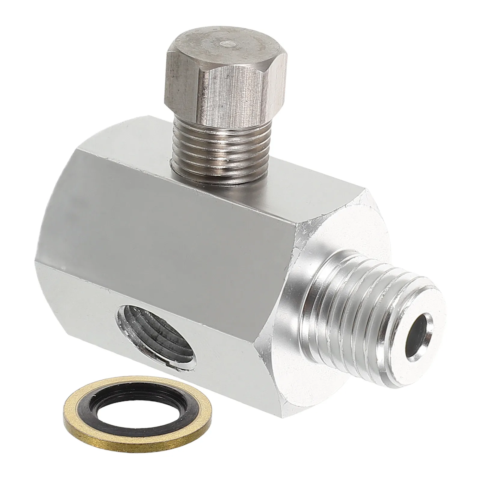 Aluminum Oil Pressure Gauge Connector Turbo Tee Adapter Quick Connect Car Oil Pressure Connector Fitting Gauge Port Adapter