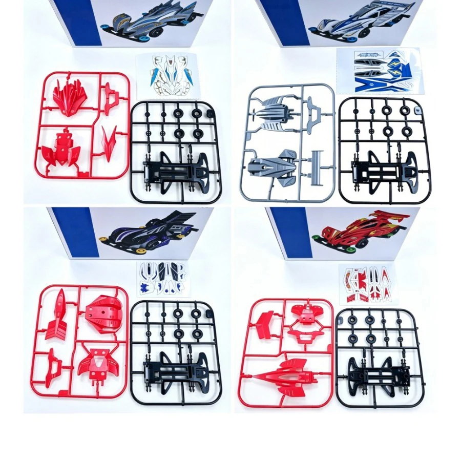 16/4pcs DIY Racing Car Model Kit, Vehicle Building Set, Detailed Assembly Desktop Collectible Decor, Gift for Model Collectors