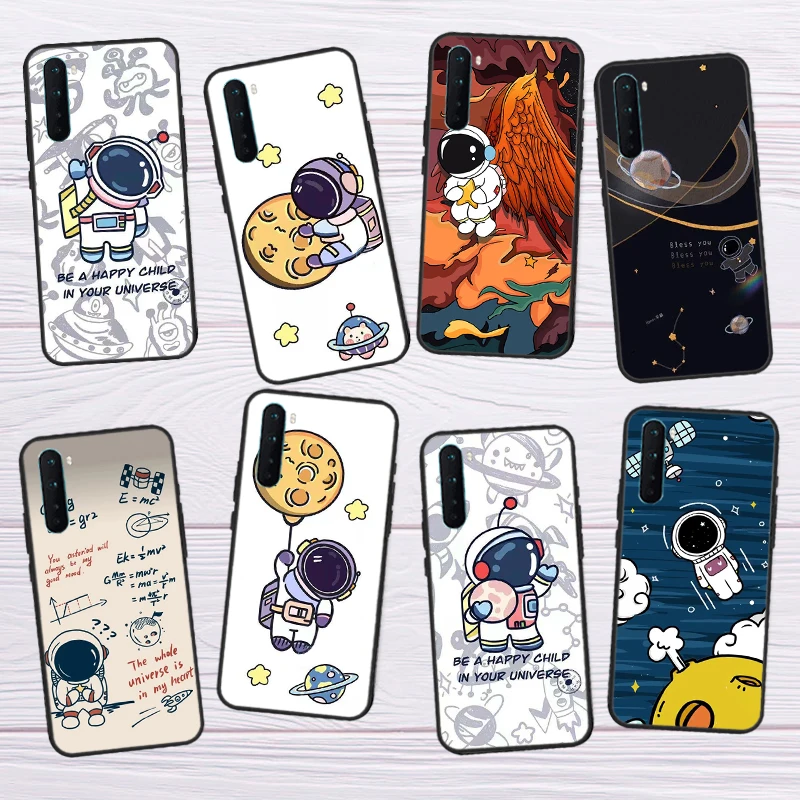 Astronaut Spaceship For Realme 10 Pro Plus GT Neo 5 3T C55 C35 C33 C31 C30 C21Y OnePlus 11 Nord CE 2 3 Lite Case