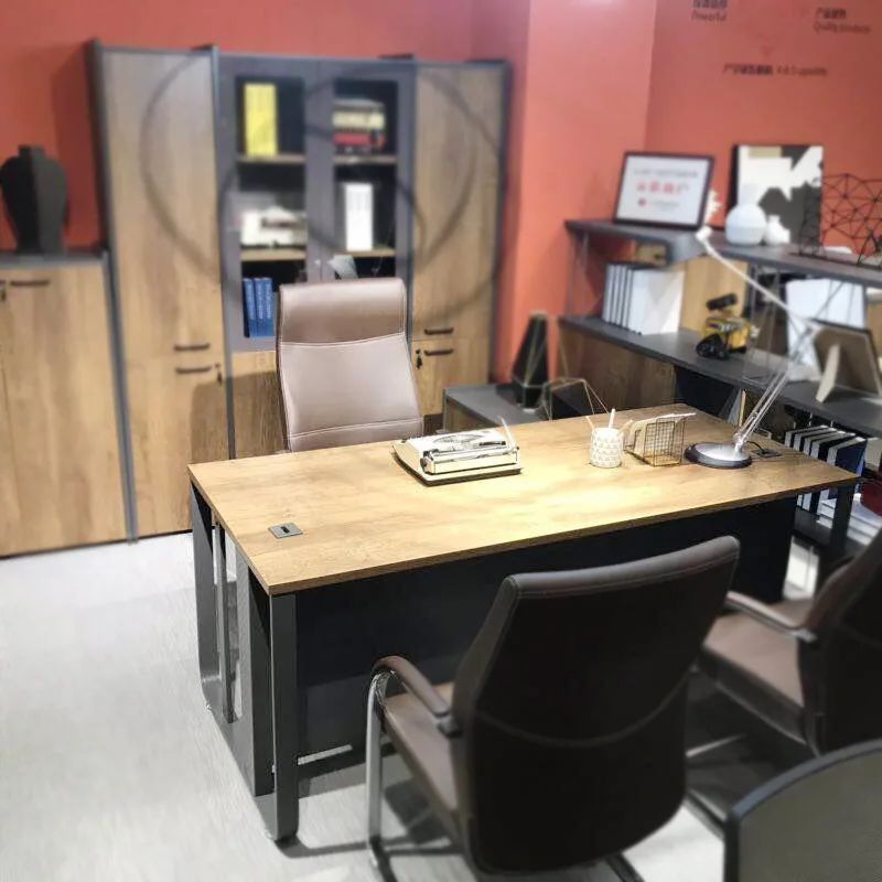 Industrial-style desk, large shift desk, supervisor's desk, boss table, simple modern conference table, manager's desk