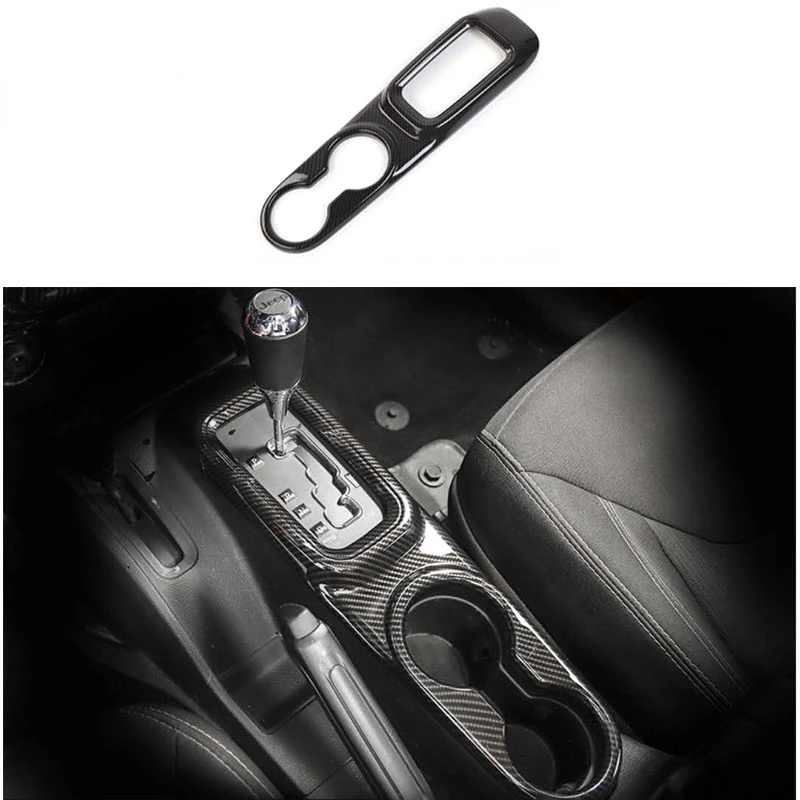 

Fit For Jeep JK Wrangler 2011-2017 Car Styling Car Interior Drink Cup Holder Gear Shift Panel Decoration Cover Trim Frame Cover