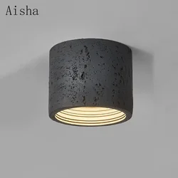 Lámpara de techo de resina wabi-sabi, luz LED nórdica para sala de estar, pasillo, hogar, sala de estar, cocina, decoración de luz descendente