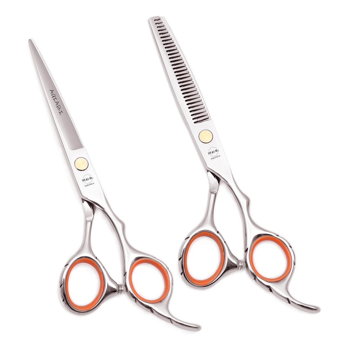 Haarschere 1 Stück 5,5" 6" AQIABI JP Edelstahl-Schneideschere Effilierschere Friseur Professionelle Friseurschere A1009