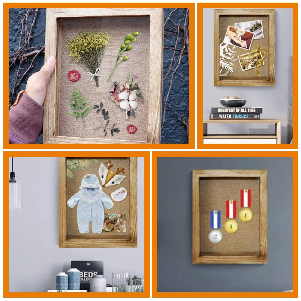 

Wooden Display Box Shadow Frame Plant Specimen Case Wall Decor Transparent Showcase Cabinet DIY Home Decor Pin Display Case