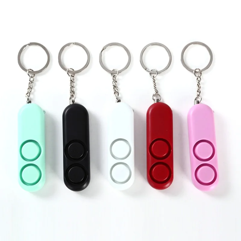 Personal Alarm Convenient Easy To Carry Dual Horn Design Loud Alert Sound Anti-lost Function Led Keychain Durable Anti-wolf