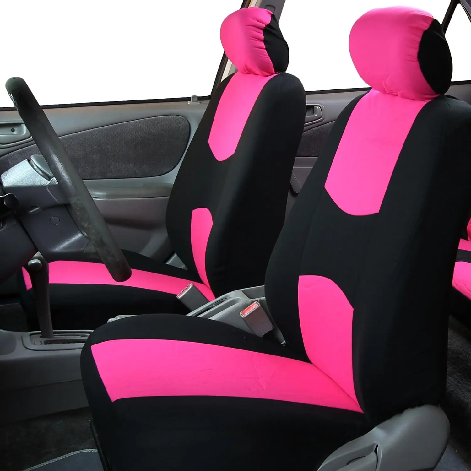 

Summer Car Seat Covers Universal Fabric Detachable Car Accessories Interior Protection Seat Covers PINK