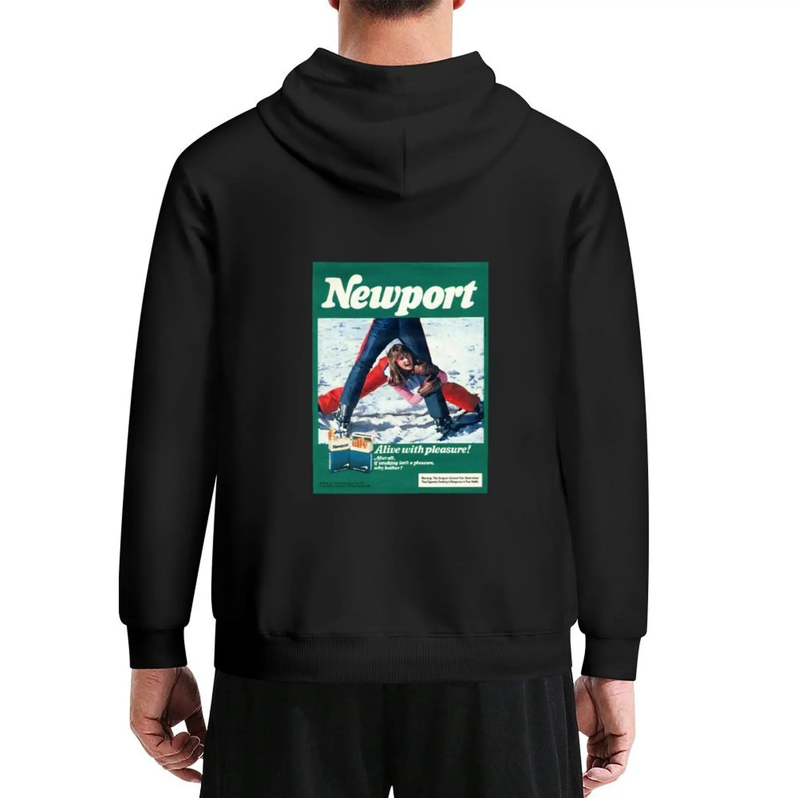 

Alive with pleasure! Newport Cigarette Ad Hoodie autumn new products mens clothing japanese style men hoodie