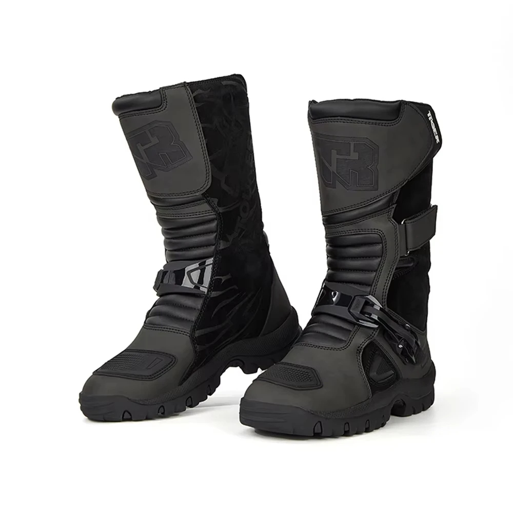 Men Outdoors Motorcycle Boots Professional Moto Racing Motocross Off-road Motorbike Motorcycle Shoes Moto Riding Boots ﻿