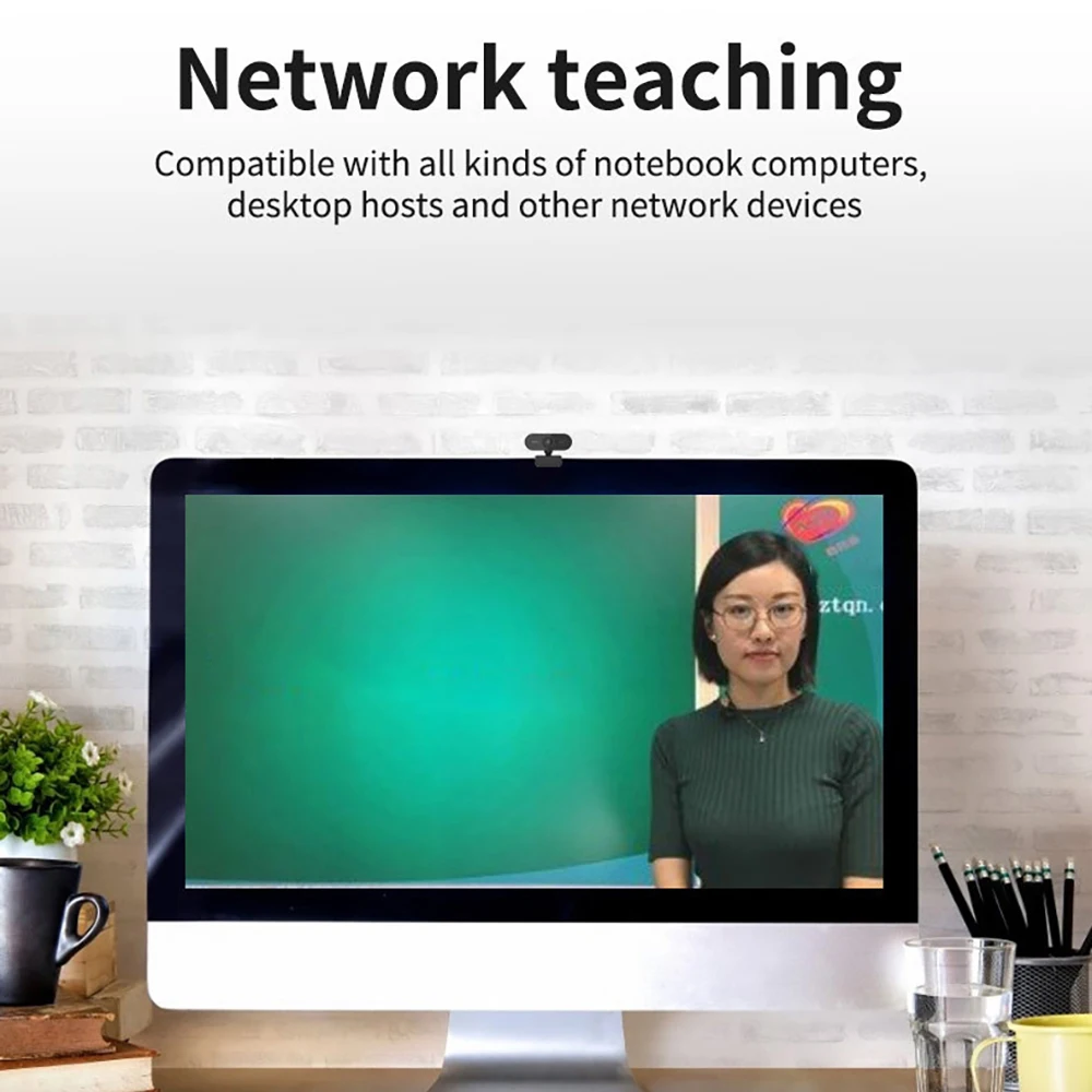 マイク付きフルHDウェブカメラ,オートフォーカス,2k,30fps, USB, 4k,1080p