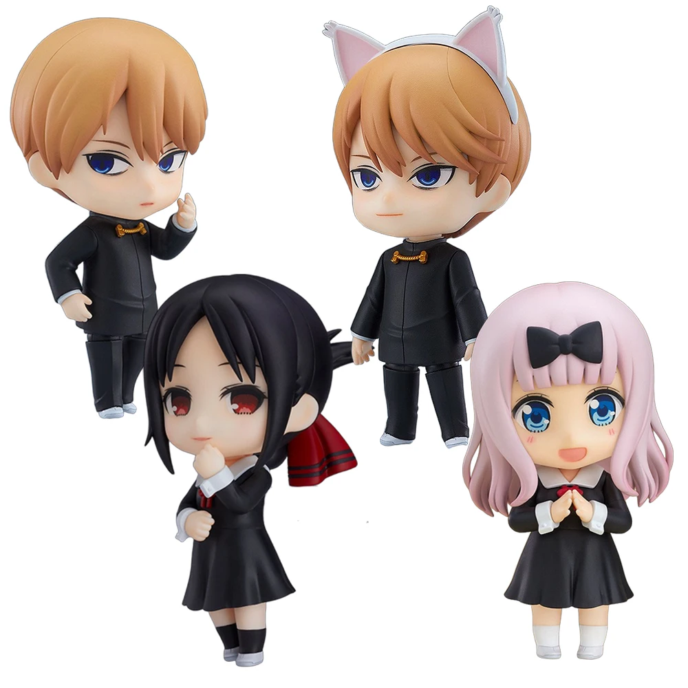 4Pcs Anime Figure Kaguya-sama: Love Is War Shinomiya Kaguya Student Uniform Dress Model PVC Kawaii Girl Desktop Decoration