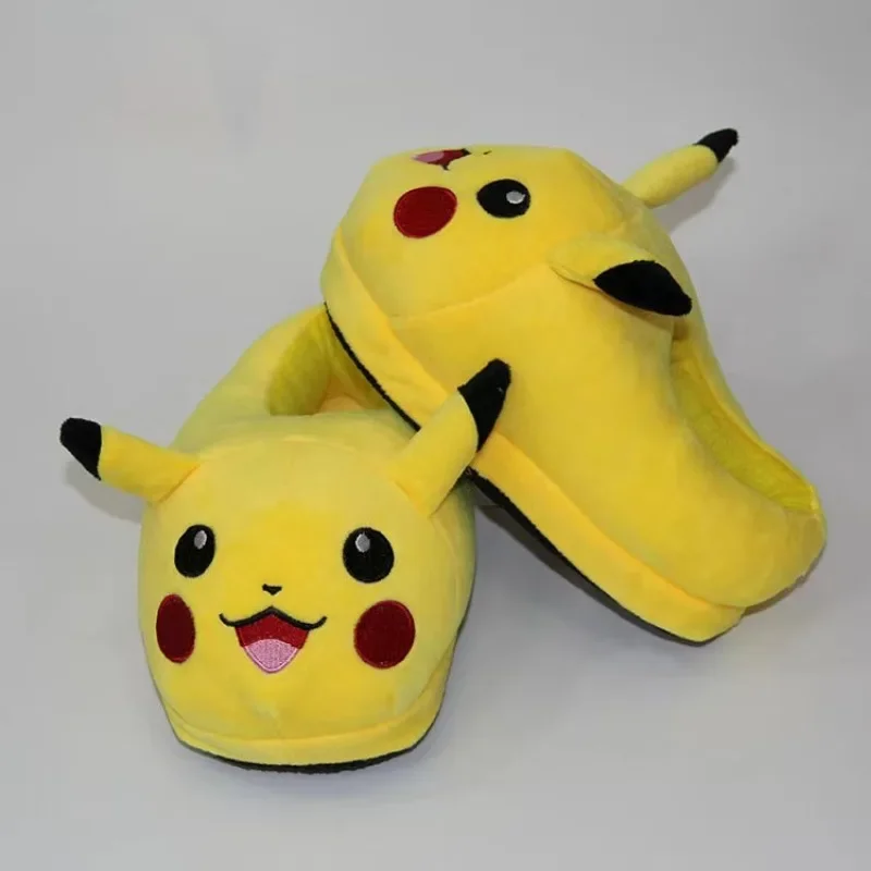 Anime Pokemon Winter Slipper Cute Pikachu Soft Warm Unisex Cosplay Shoes No Slip Comfortable Home Indoor Slippers Christmas Gift