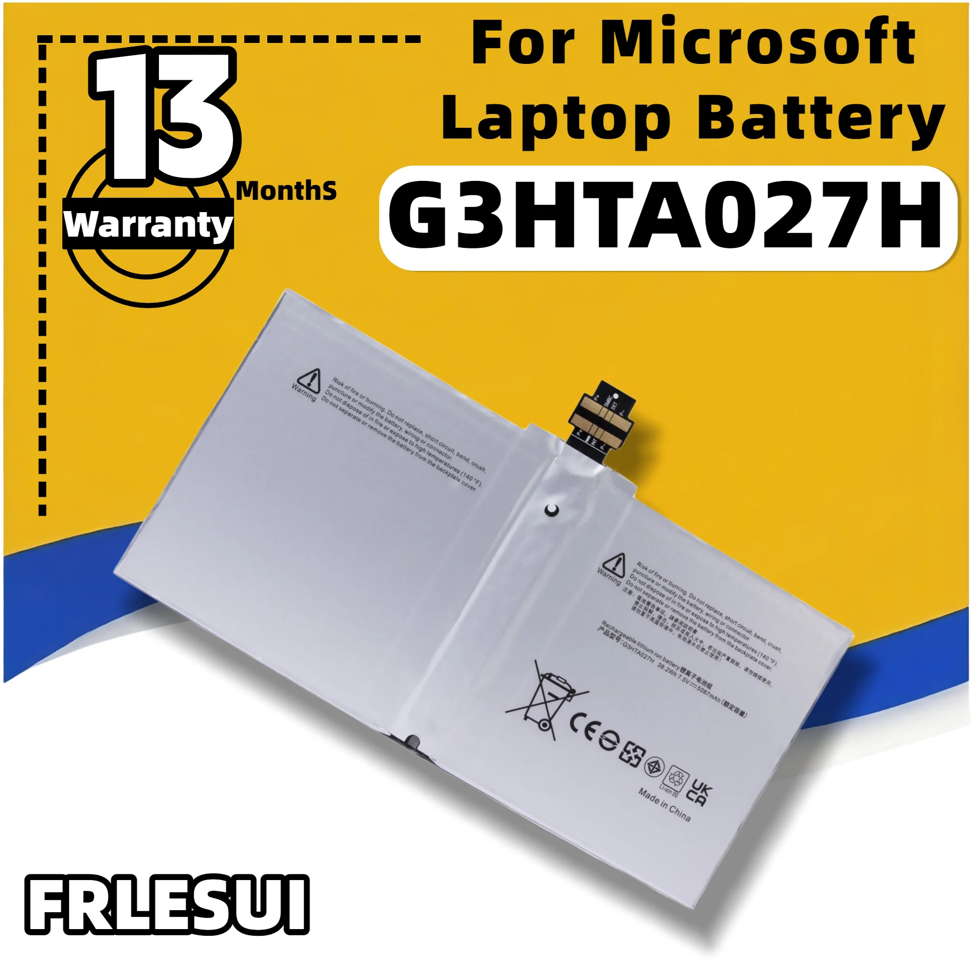 FRLESUI G3HTA027H DYNR01 For Microsoft Laptop Battery Surface Pro 4 1724 12.3