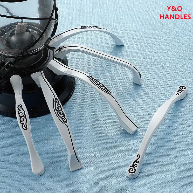 Handles Drawer Cabinet Furniture Kitchen Handles for Cabinet Knob Door Drawer Furniture Kitchen Simplicity White and black Knob