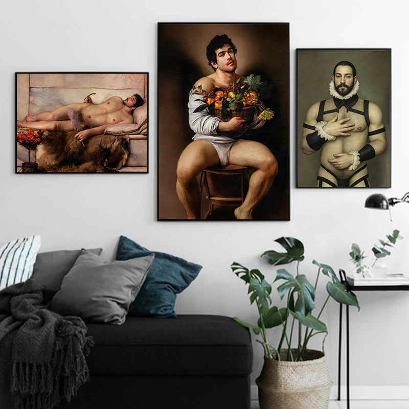 Dark Vintage Man's Fable Classic Stories Poster Watching it End Modern Prints Canvas Painting Wall Art Pictures Home Room Decor
