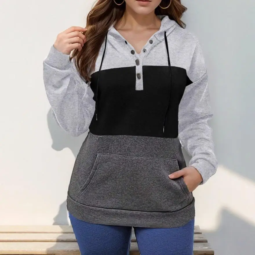 

Женская лоскутная толстовка с капюшоном, длинная, цвет све, полиэфирное волокно, молния, повседневная удобная уличная одежда