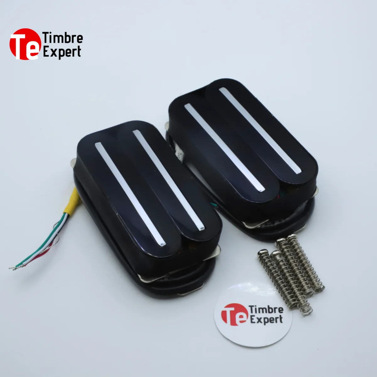 

High Output Ceramic JupiterStyle HotRail Humbucker Pickups - Black, LP Style Electric Guitar Neck/Bridge Set